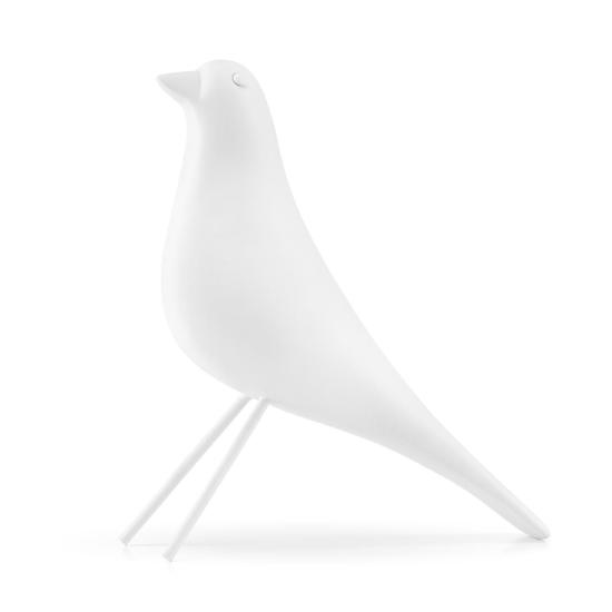 BIRD WHITE - biała figurka ptaszka z żywicy